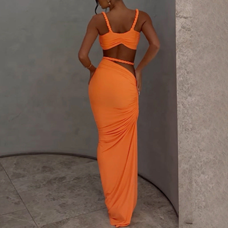 Women Elegant Wrap Dress with Refined Ruffle Details and Tailored Cut Ivyshape