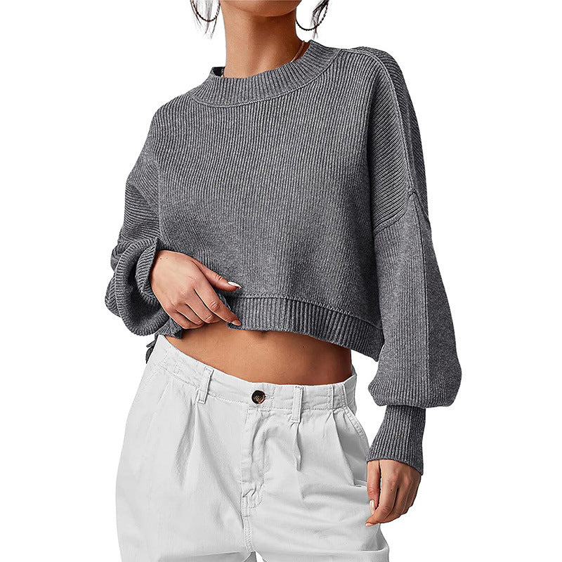 Ivyshape | V-Neck Dropped Shoulder Sweater