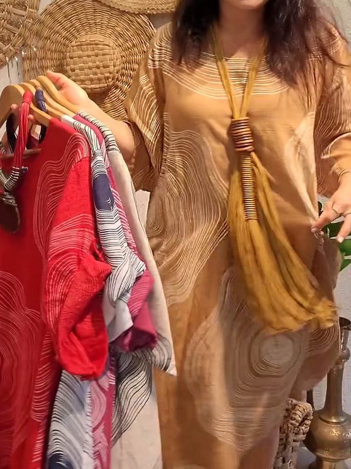 Women Artistic Patterned Shift Dress Ivyshape