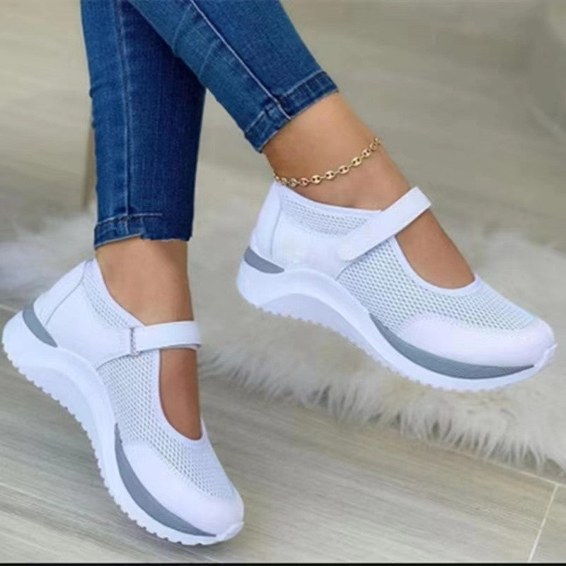 Ladies sporty casual shoes with breathable upper material and adjustable strap system Ivyshape