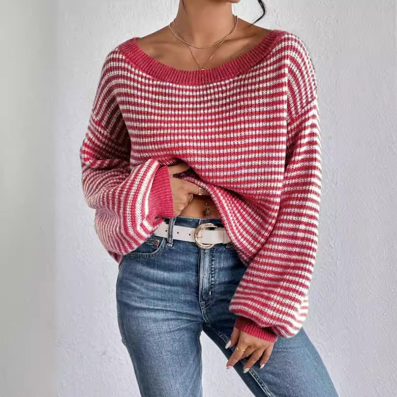 IvyShape | One-Shoulder Knitted Pullover Top