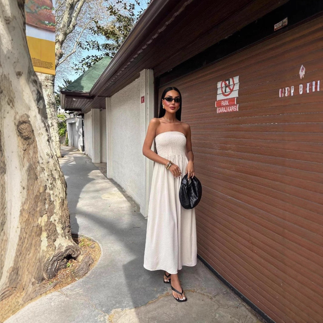 Women’s Maxi Dress with strapless top and flowing skirt Ivyshape