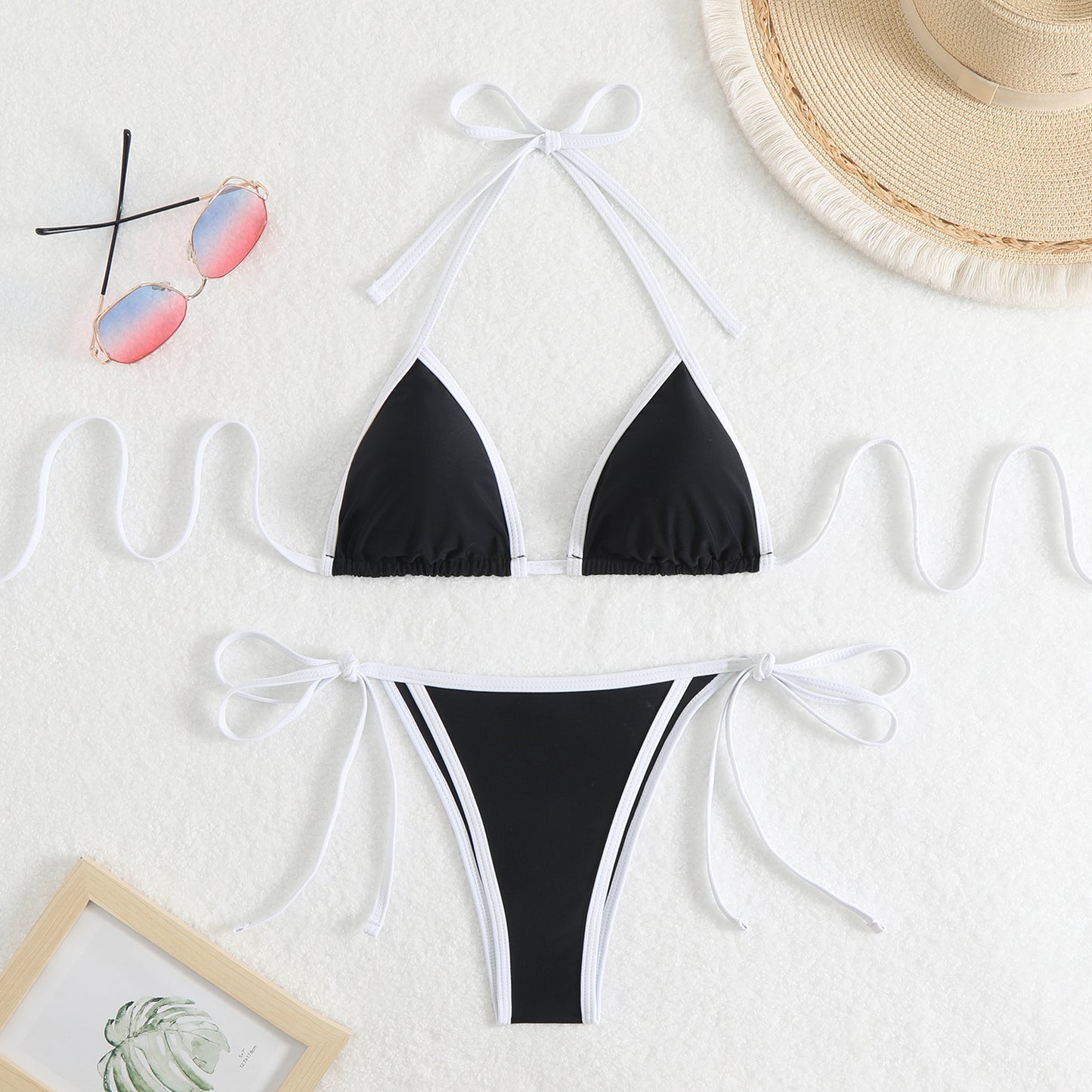 Women Minimalist Triangle Bikini Set Ivyshape