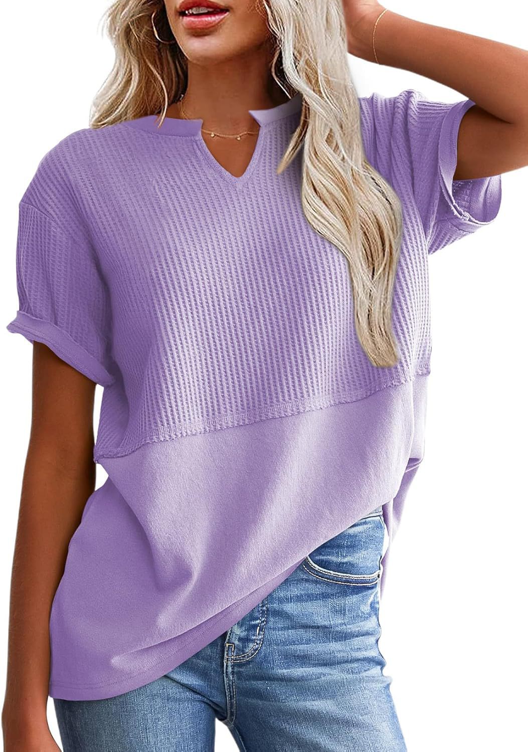 Ladies Leisure Waffle Knit Top Ivyshape