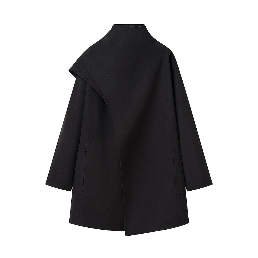 IvyShape | Stand-collar cape-style coat