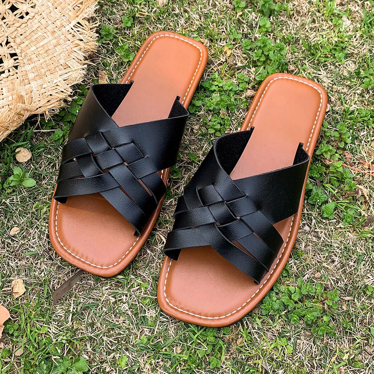 Women Comfortable Braided Slippers Ivyshape