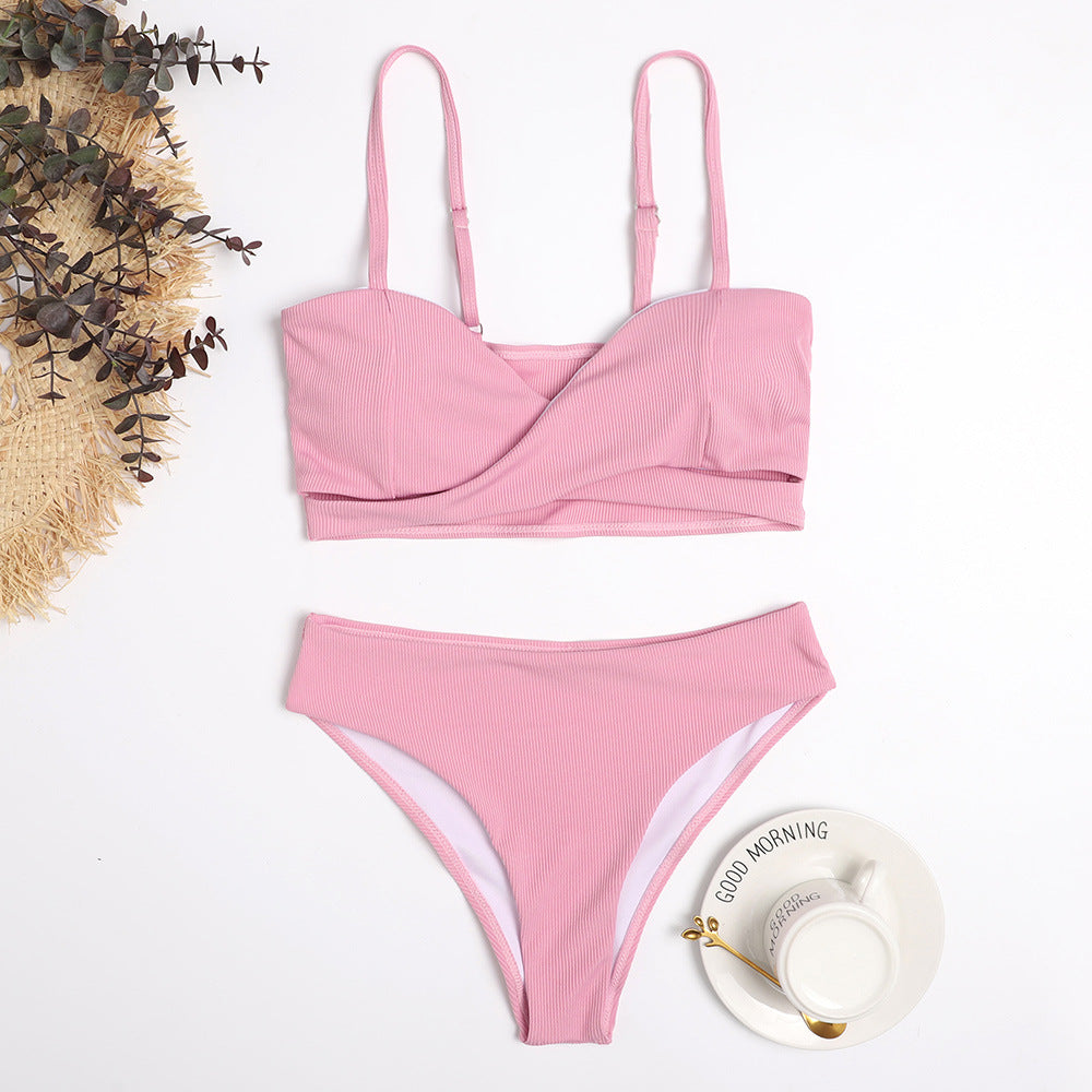 Ladies Bikini set with stylish wrap top and high-cut bottom Ivyshape