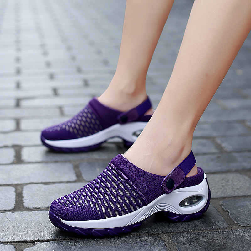 Women Breathable Leisure Shoes with Non-slip Sole and Mesh Upper Ivyshape