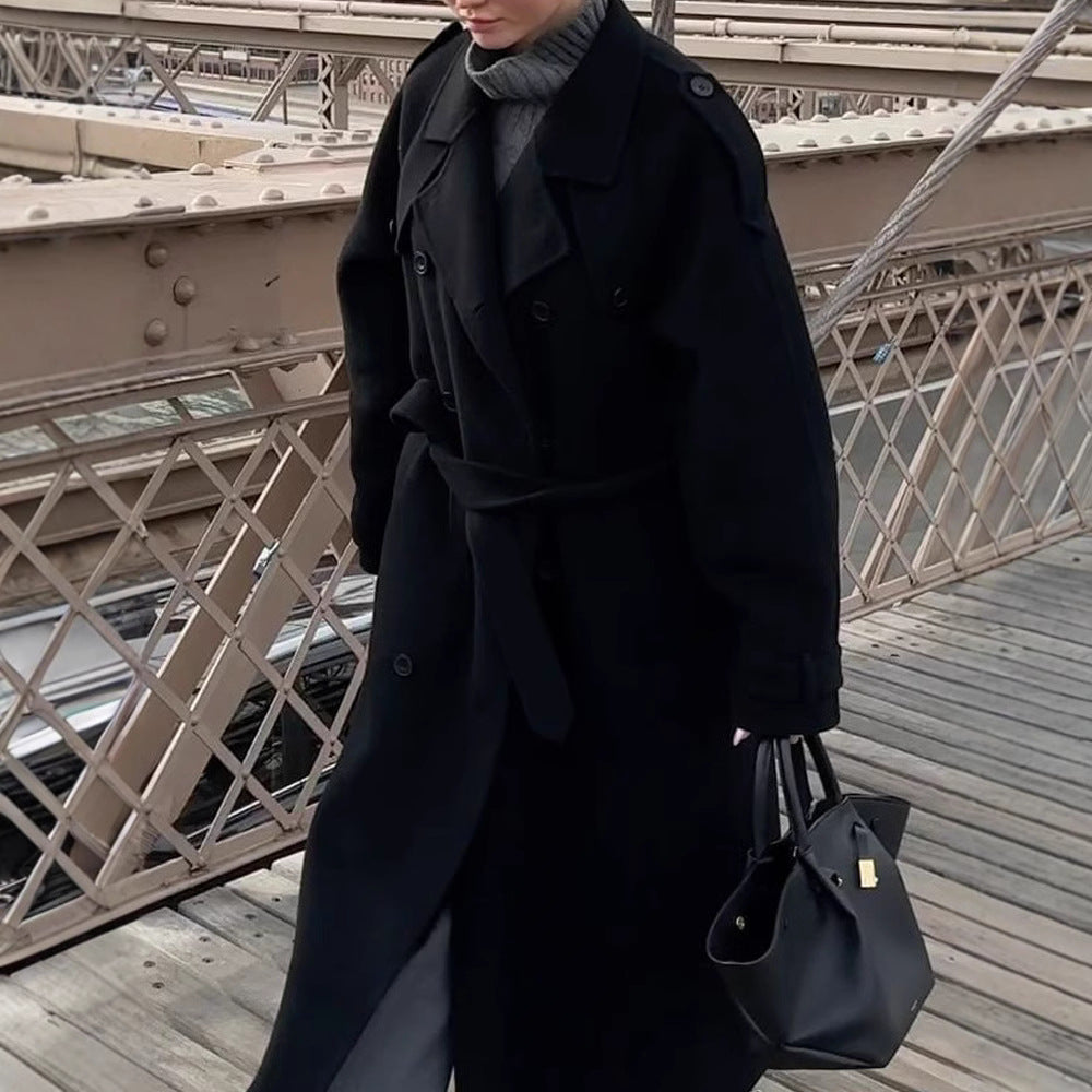 Women Oversized Winter Coat with Elegant Lapel and Practical Pockets Ivyshape