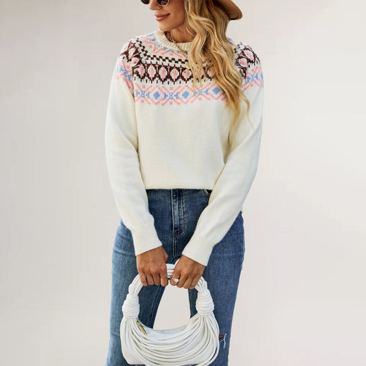 IvyShape | Winter Retro Loose Sweater