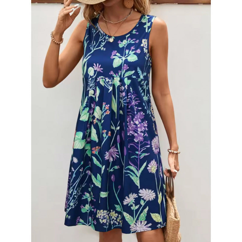 Women Sleeveless Casual Shift Dress Ivyshape