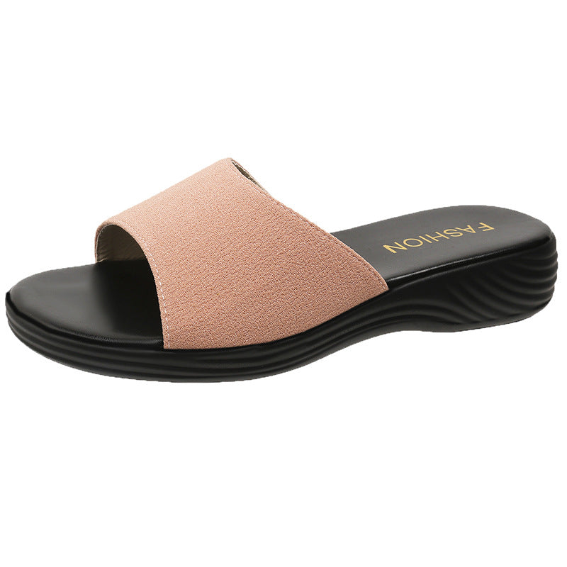 Women's comfortable slippers made of breathable textile upper with anatomical footbed Ivyshape