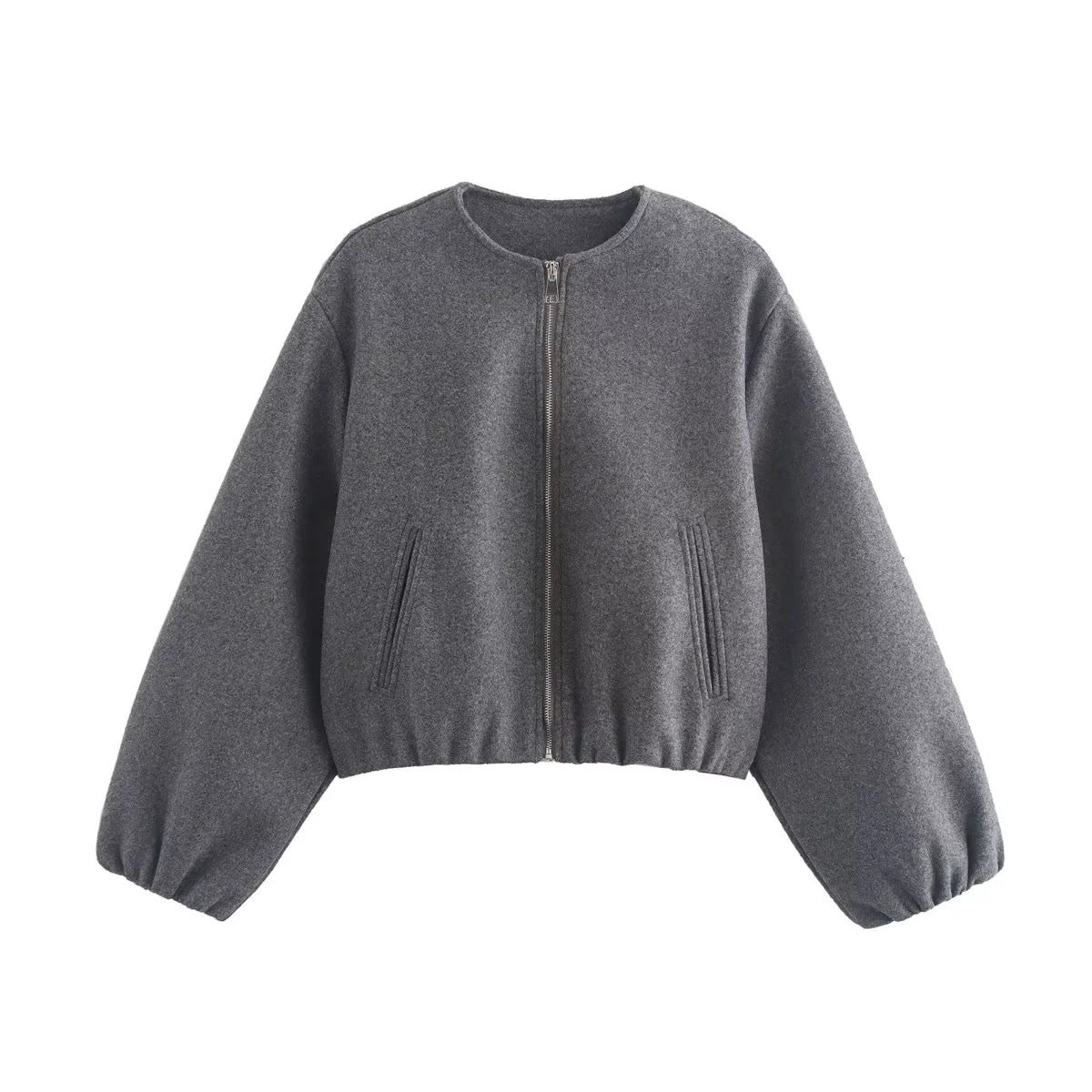 Women's loose blouson jacket made of soft material IvyShape