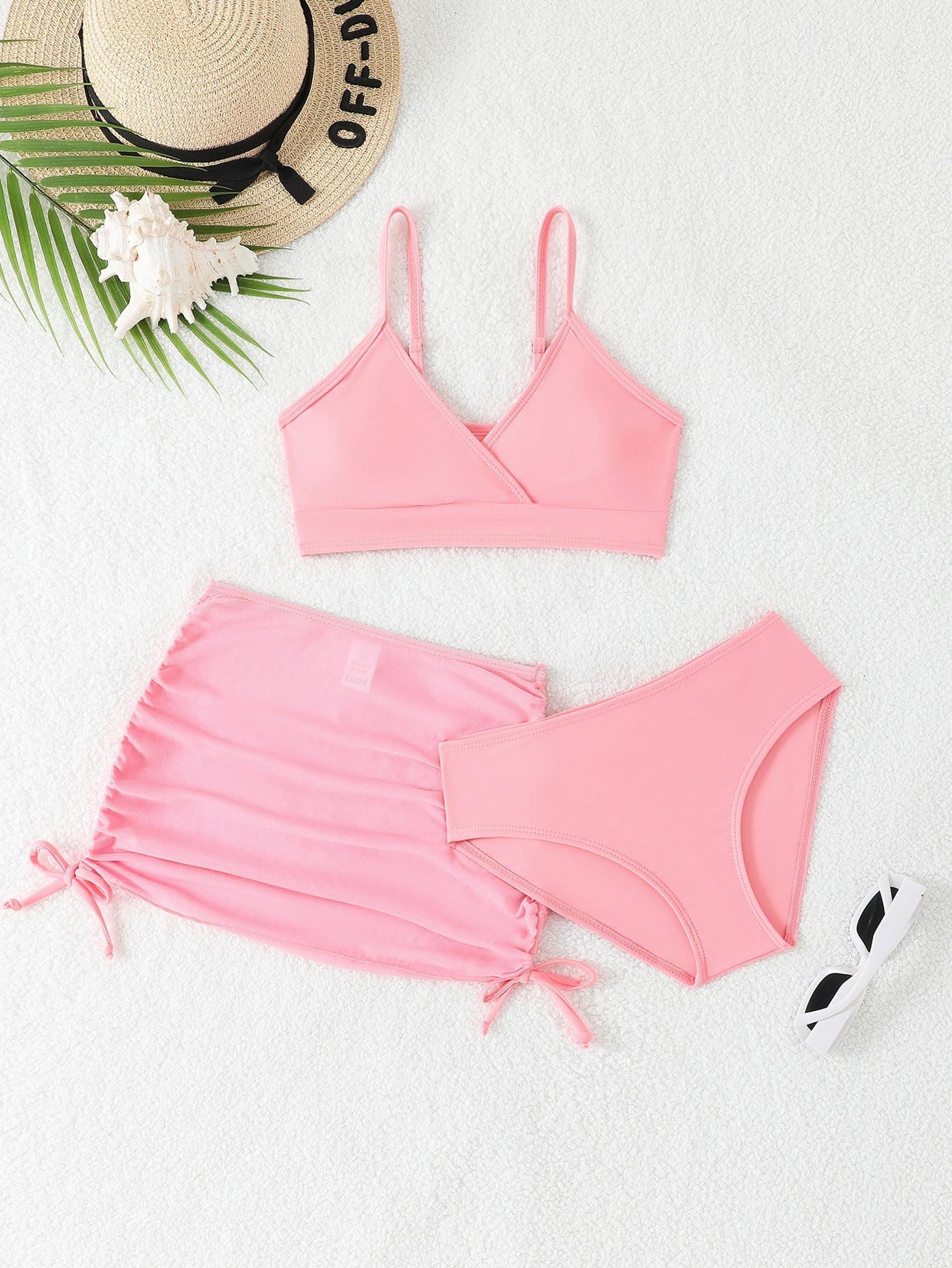 Women's bikini set with wrap skirt and adjustable straps Ivyshape