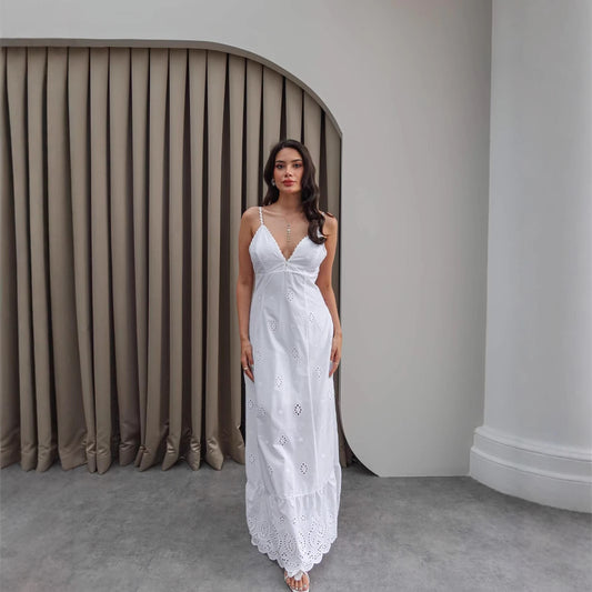 Women Embroidered Maxi Dress Ivyshape