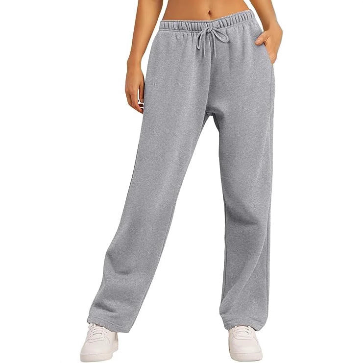 Women's comfortable sports pants with elastic waistband and practical pockets Ivyshape