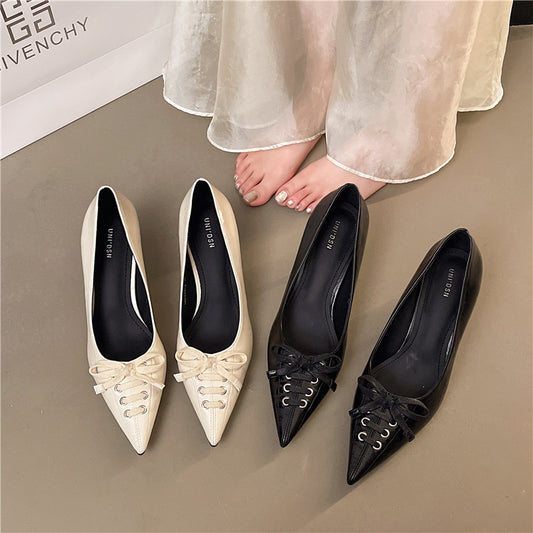 Women elegant Slingback pumps with fashionable lacing details Ivyshape