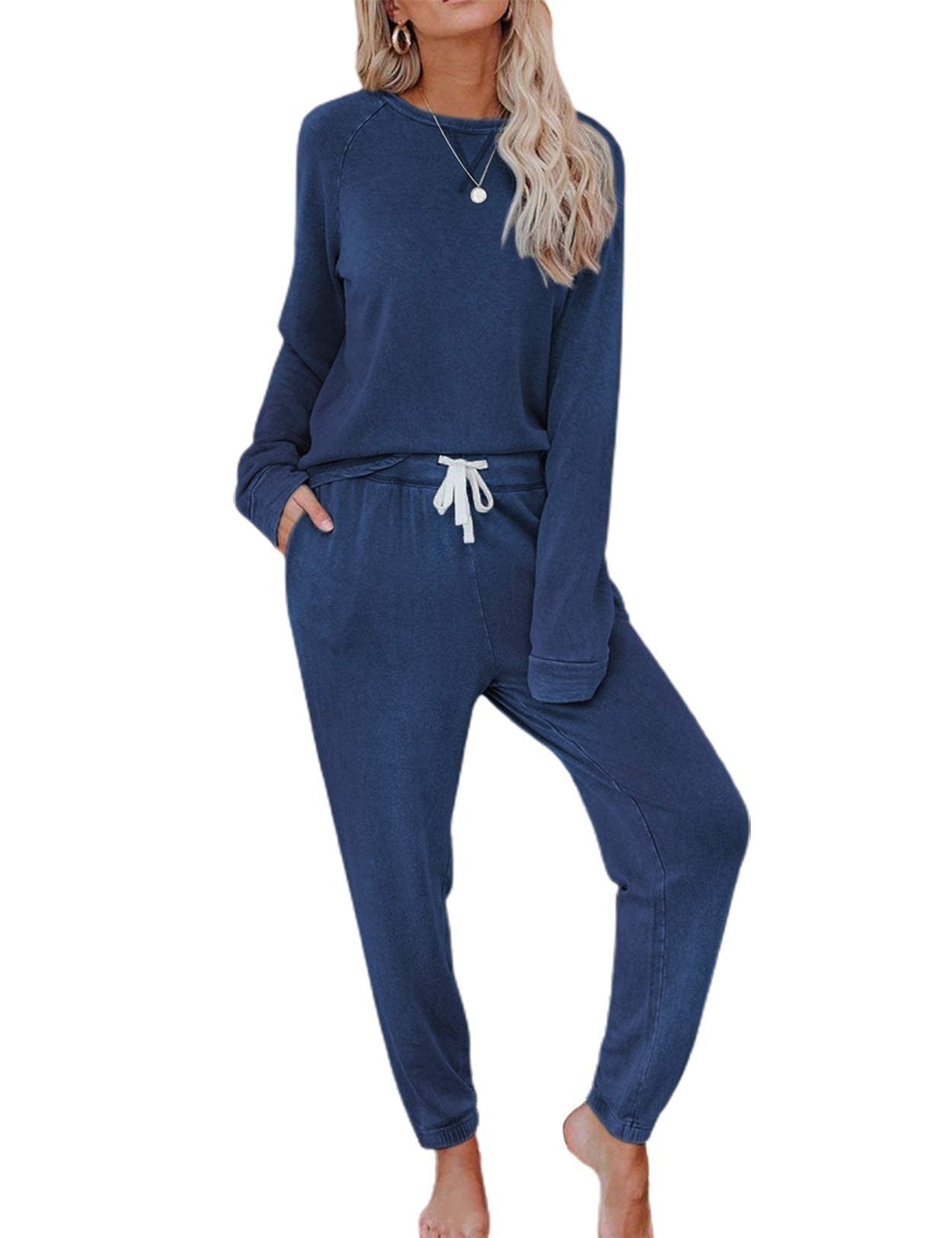 Women's Long Sleeve T-shirt Trousers Suit Women Ivyshape