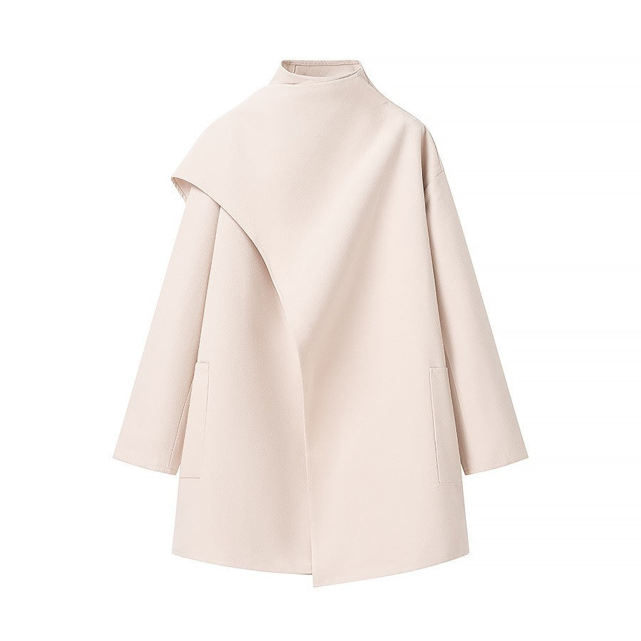 IvyShape | Stand-collar cape-style coat