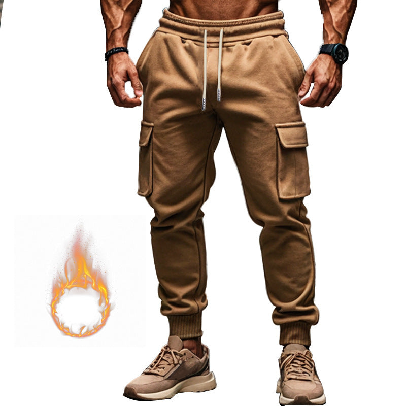Men's cargo leisure pants with adjustable waistband and functional pockets Ivyshape