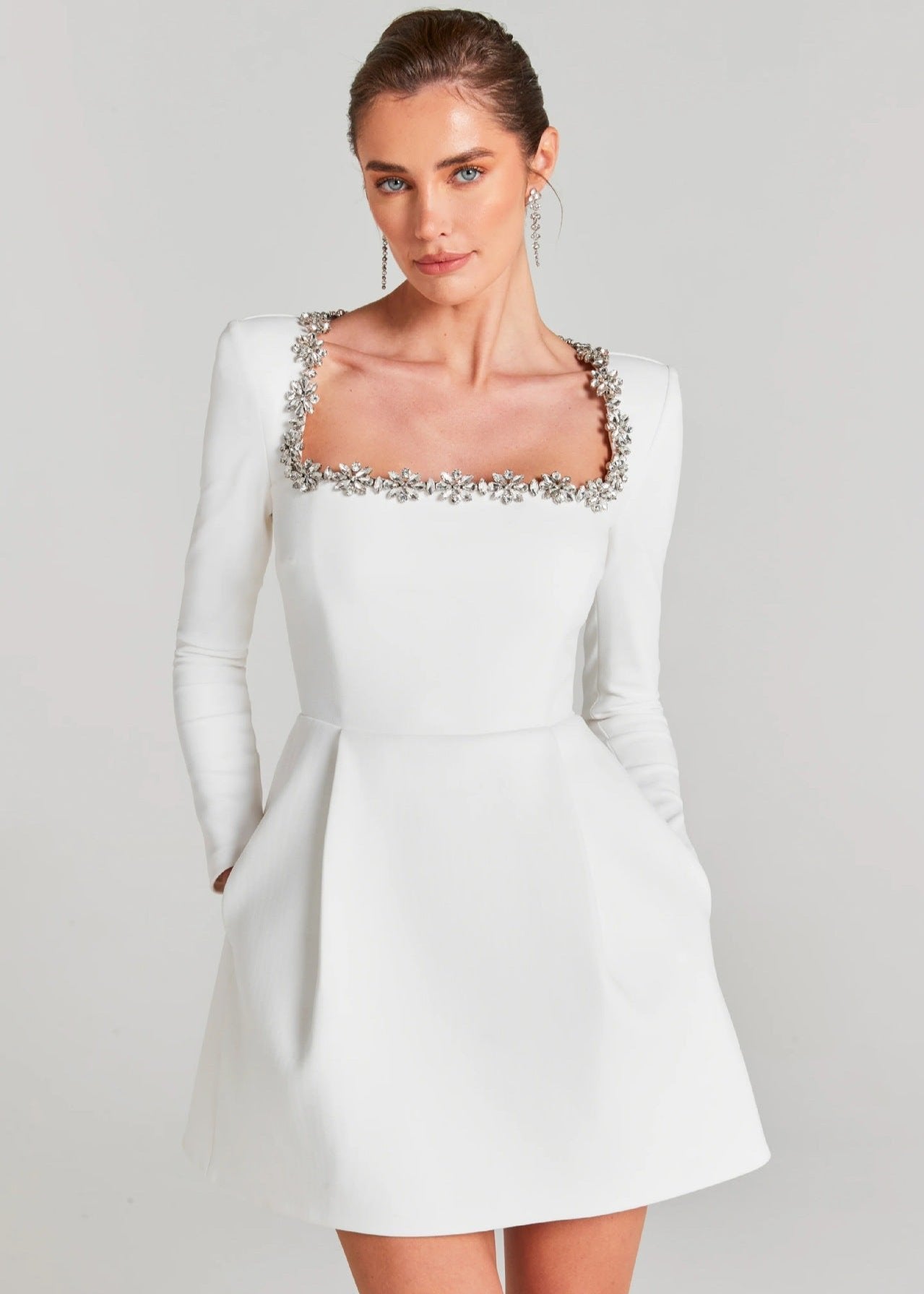 Ivyshape | Square Neck Mini Dress