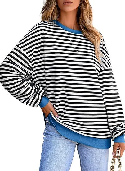 Ivyshape | Color Block Sweater With Drawstring Top