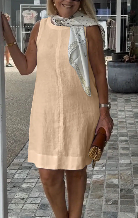 Ladies Shift Dress with Scarf Detail Ivyshape