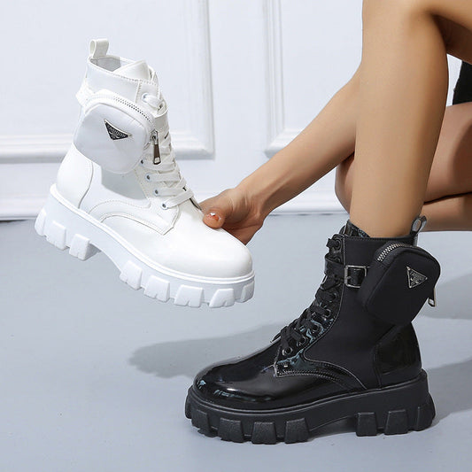 Women's fashion boots with practical pocket option and eye-catching sole Ivyshape