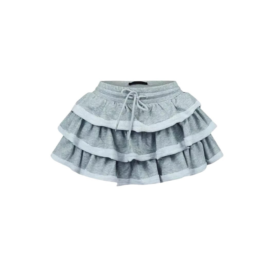 IvyShape | Ruffled Cake Mini Skirt Half Skirt