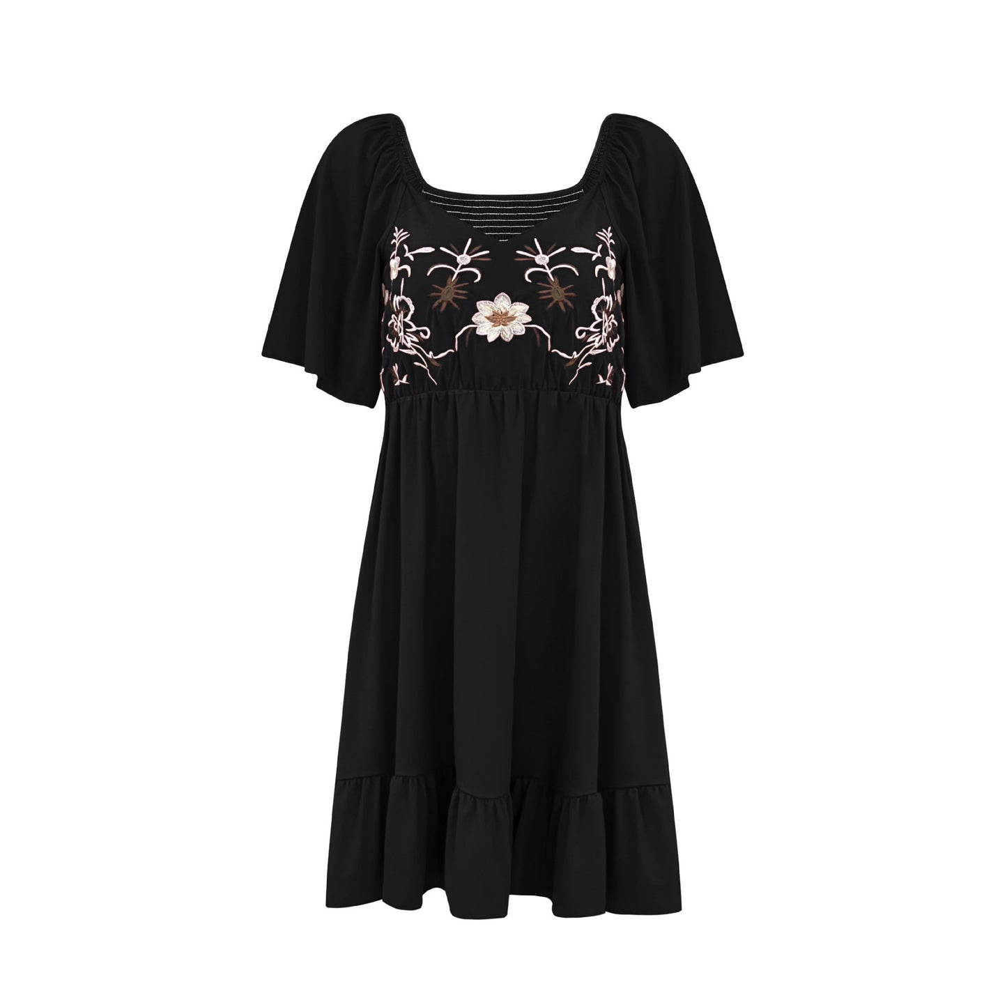 Women Embroidered Bohemian Mini Dress Ivyshape