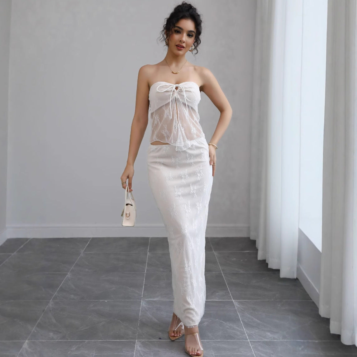 Women Elegant Transparent Maxi Dress Ivyshape