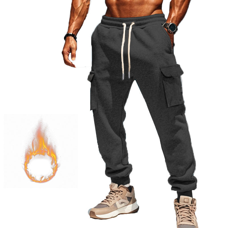Men's cargo leisure pants with adjustable waistband and functional pockets Ivyshape