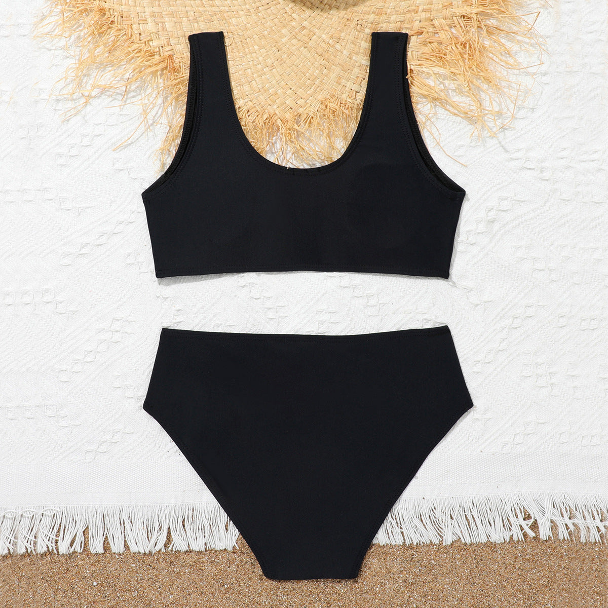 Women's Sporty Bikini with sophisticated ribbed design and high-cut panties Ivyshape