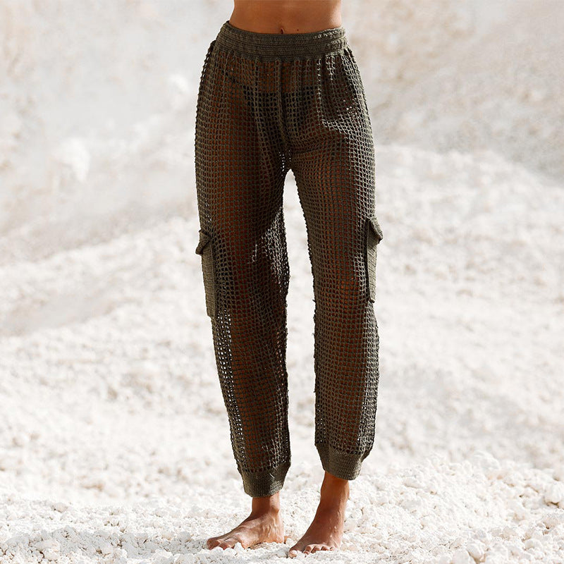 Women Special Crochet Pants in Cargo Style Ivyshape