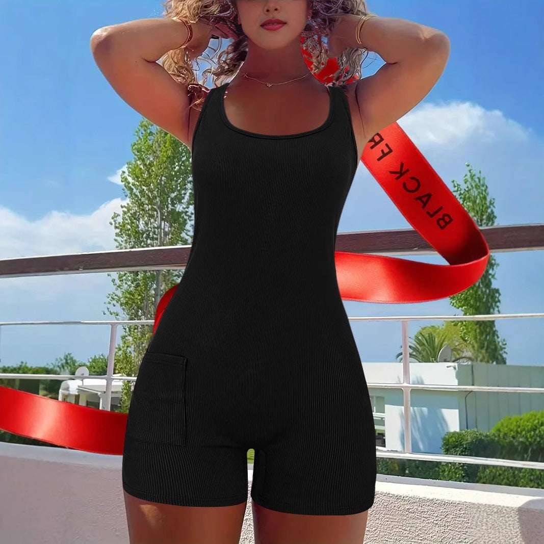 Women's fitted short dress with pockets Ivyshape