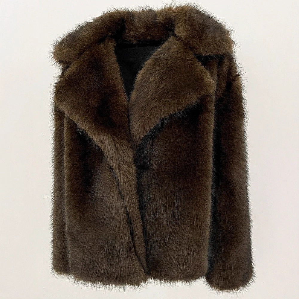 Women Faux Fur Jacket Ivyshape