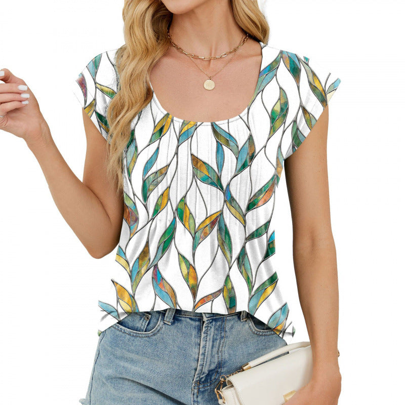Women Bohemian Inspired Print Top Ivyshape