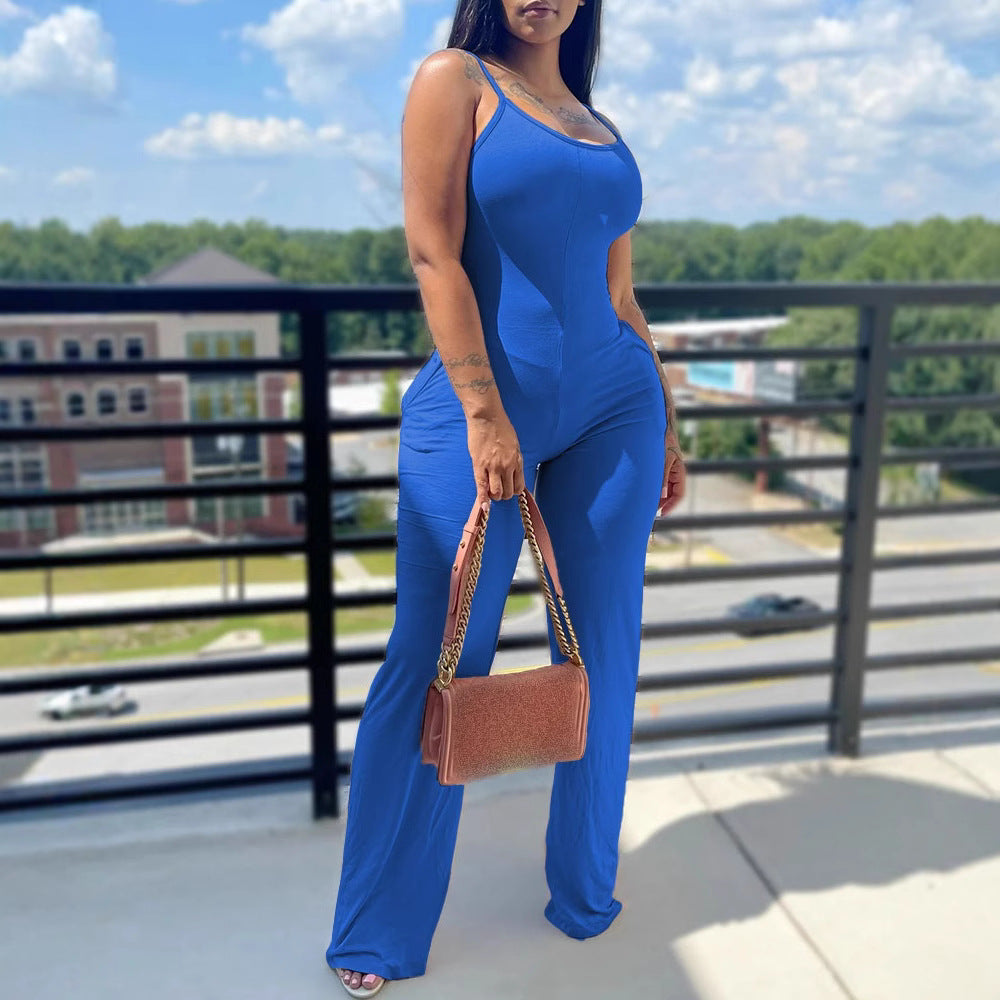 Women's jumpsuit in modern striped look Ivyshape