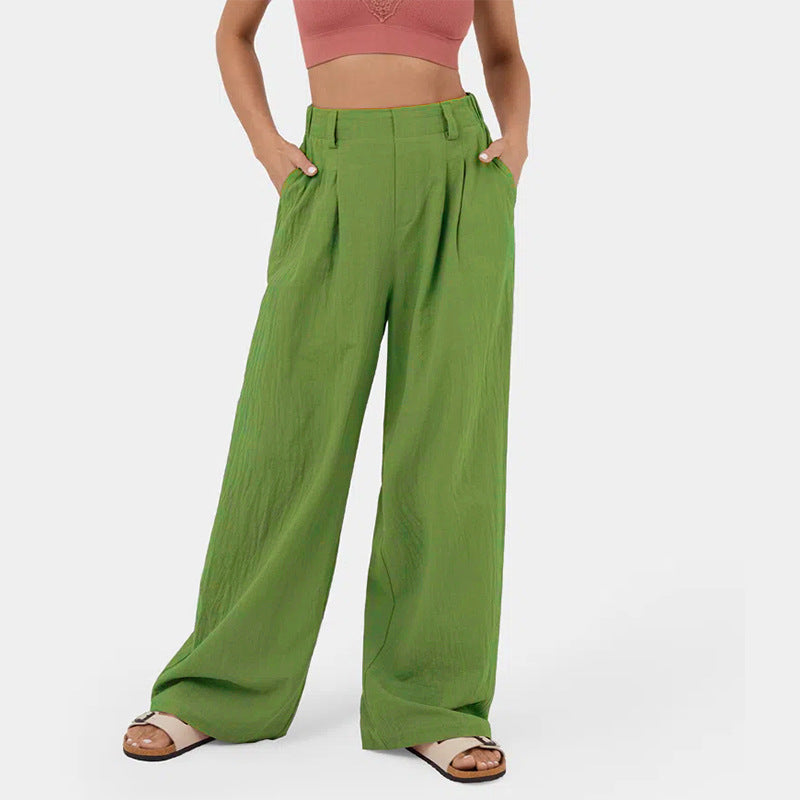 IvyShape | High Waist Wide Leg Casual Loose Long Pants