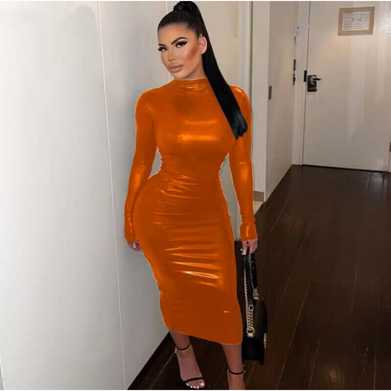 Ladies Long Sleeve Bodycon Midi Dress Ivyshape