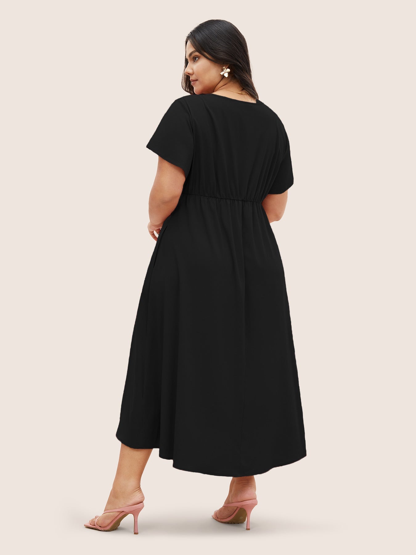 Ivyshape | Black Midi Dress