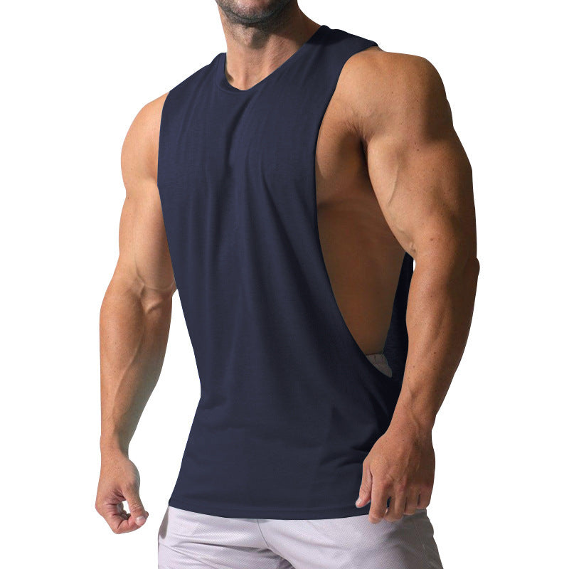 Men's Sleeveless Sports Shirt with Deep Back Cut and Breathable Material Ivyshape