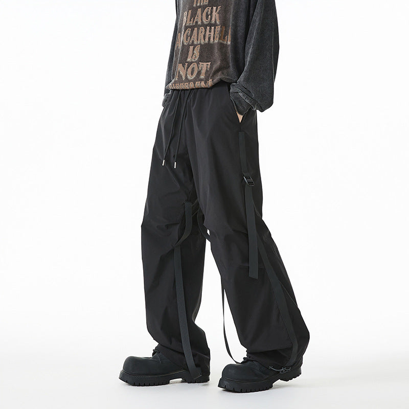 Women's Casual Sports Pants with Adjustable Waist and Modern Cut Elements Ivyshape