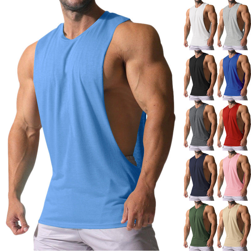 Men's Sleeveless Sports Shirt with Deep Back Cut and Breathable Material Ivyshape