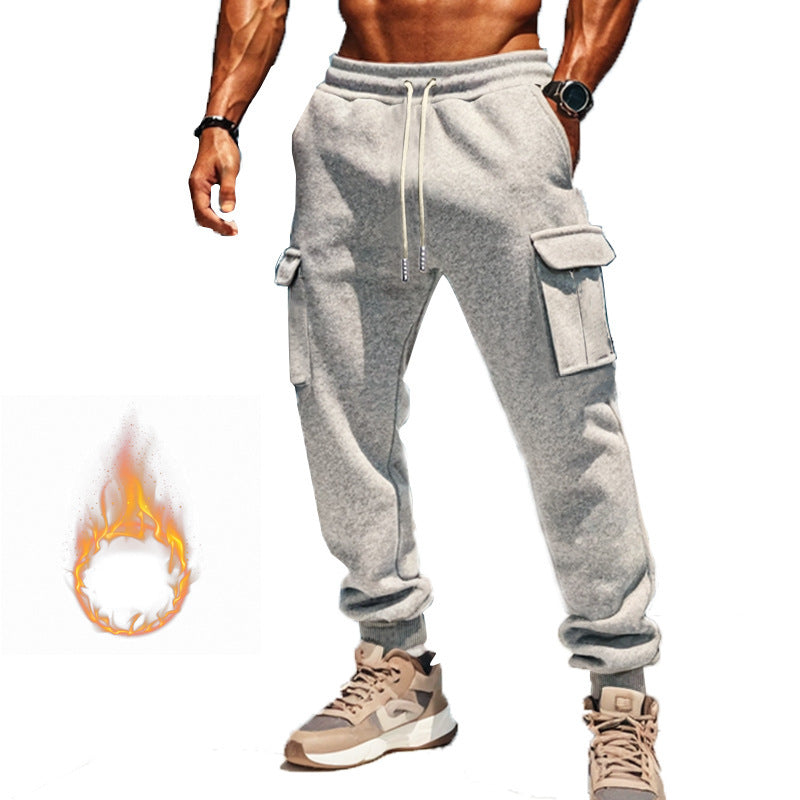 Men's cargo leisure pants with adjustable waistband and functional pockets Ivyshape