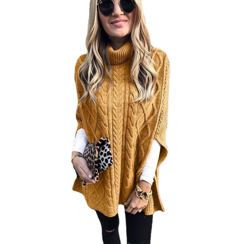 IvyShape | High Neck Street Fashion Loose Sweater