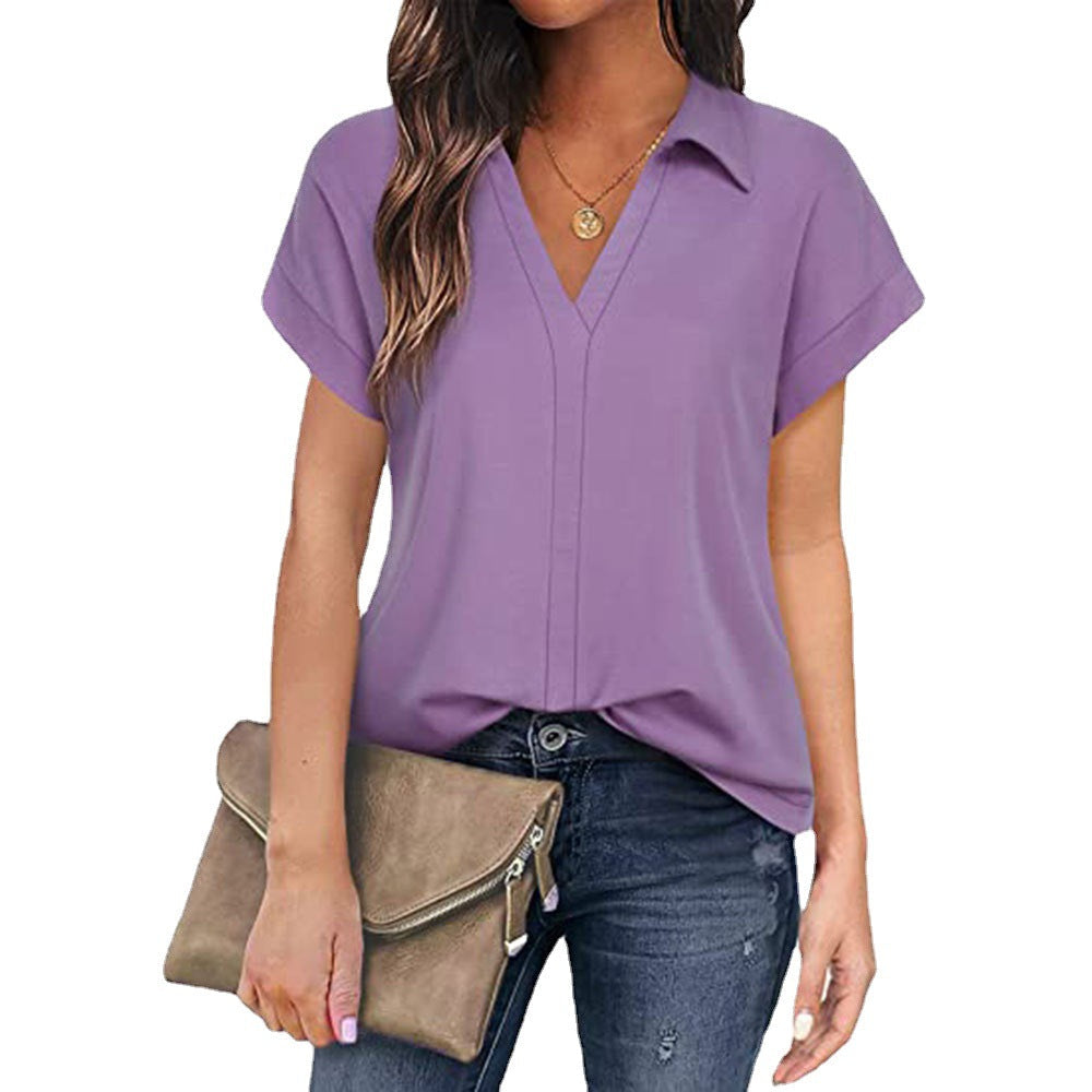 IvyShape | Versatile Casual Short Sleeve Shirt for Women