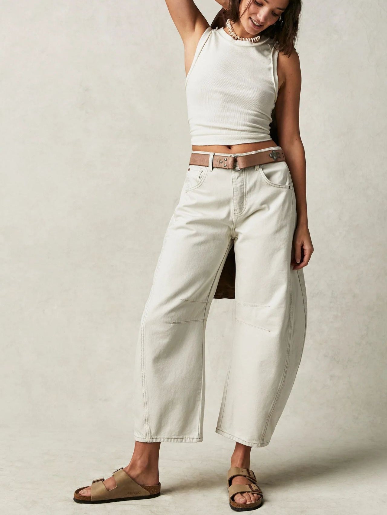 Ivyshape | Waiste Wide Leg Denim Jeans