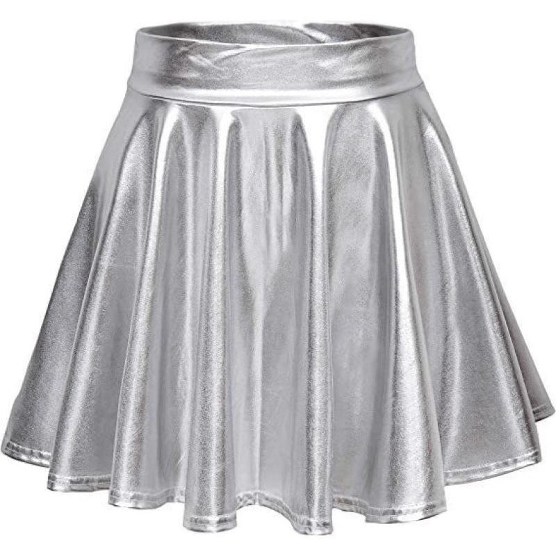 Ladies Shiny A-Line Skirt Ivyshape
