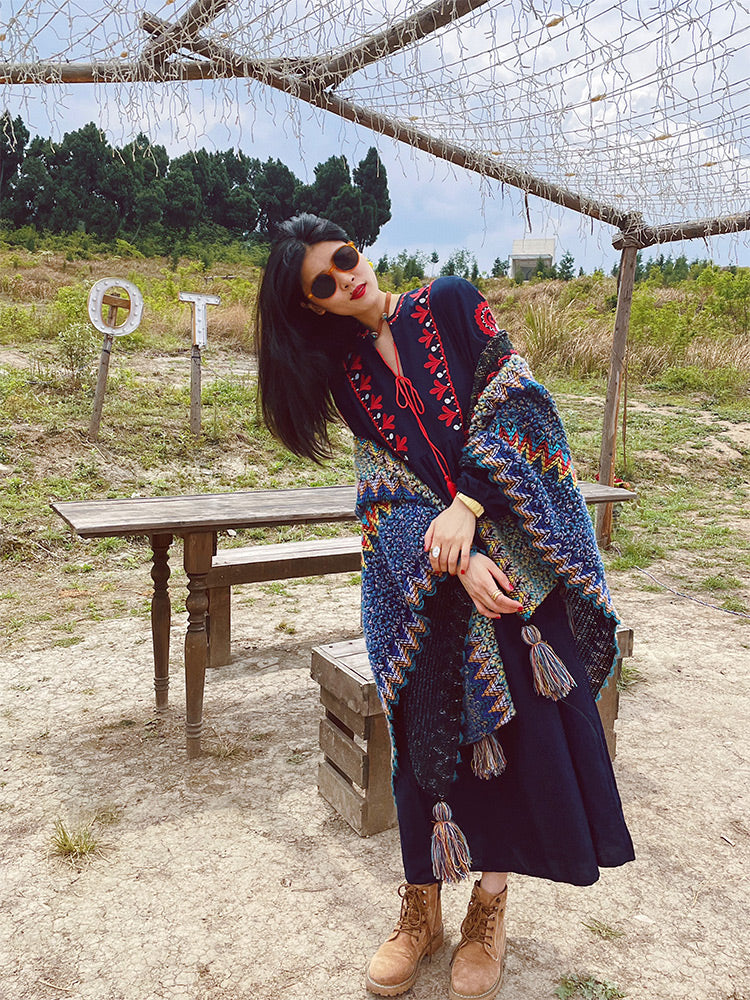 style Tibetan wear cape coat shawl Lhasa scarf women wear grassland cloak outside